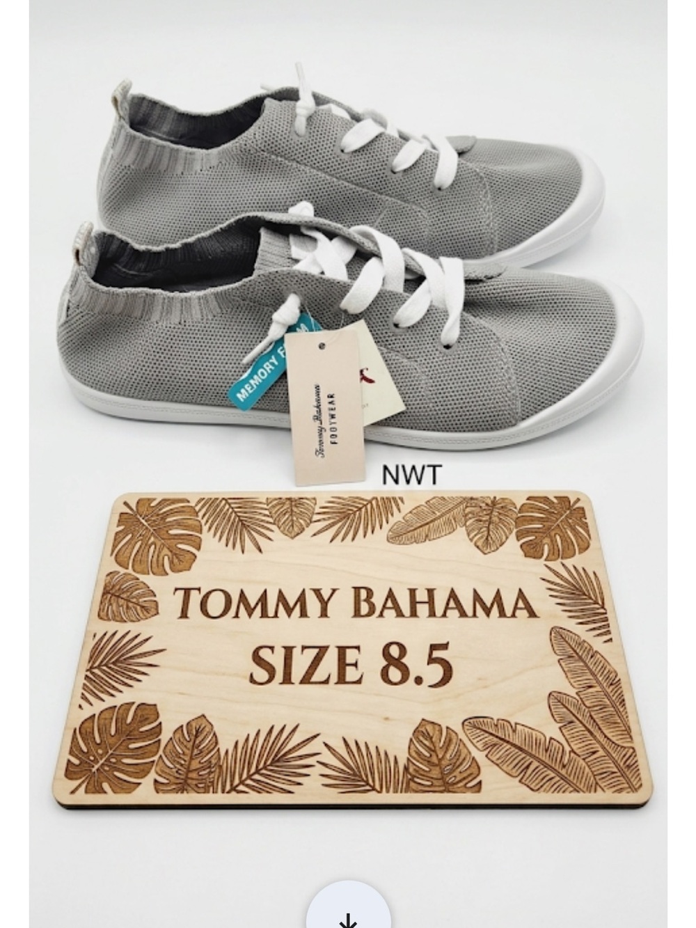 Tommy Bahama Light Gray Knit Sneaker Shoes nwt